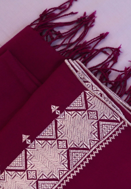 Bamyan Rose: Dark Pink Afghan Embroidered Beauty