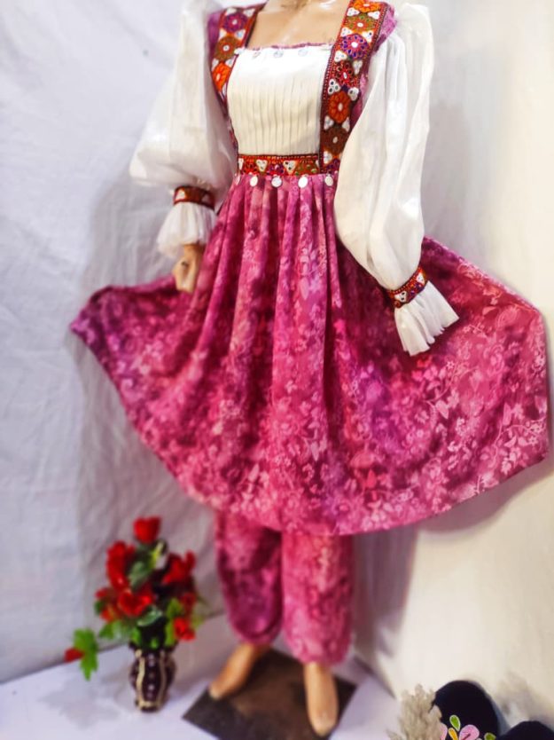 Pink Floral Traditional Dress Set
