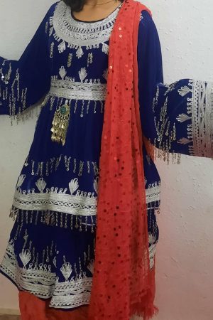 Cherma Dozi Velvet Blue Dress