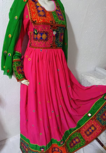 Handmade Afghan Crepe Dress