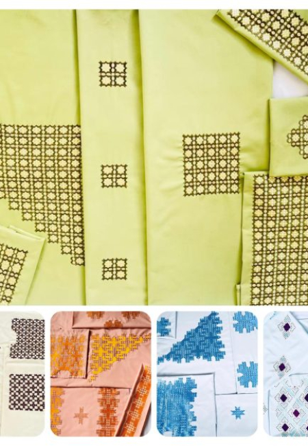 Afghan Embroidered Baby Outfit Set with Swaddle Wrap