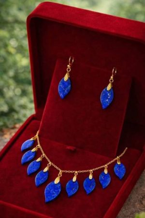 Lapis Lazuli Diamond Pendant (Brass)