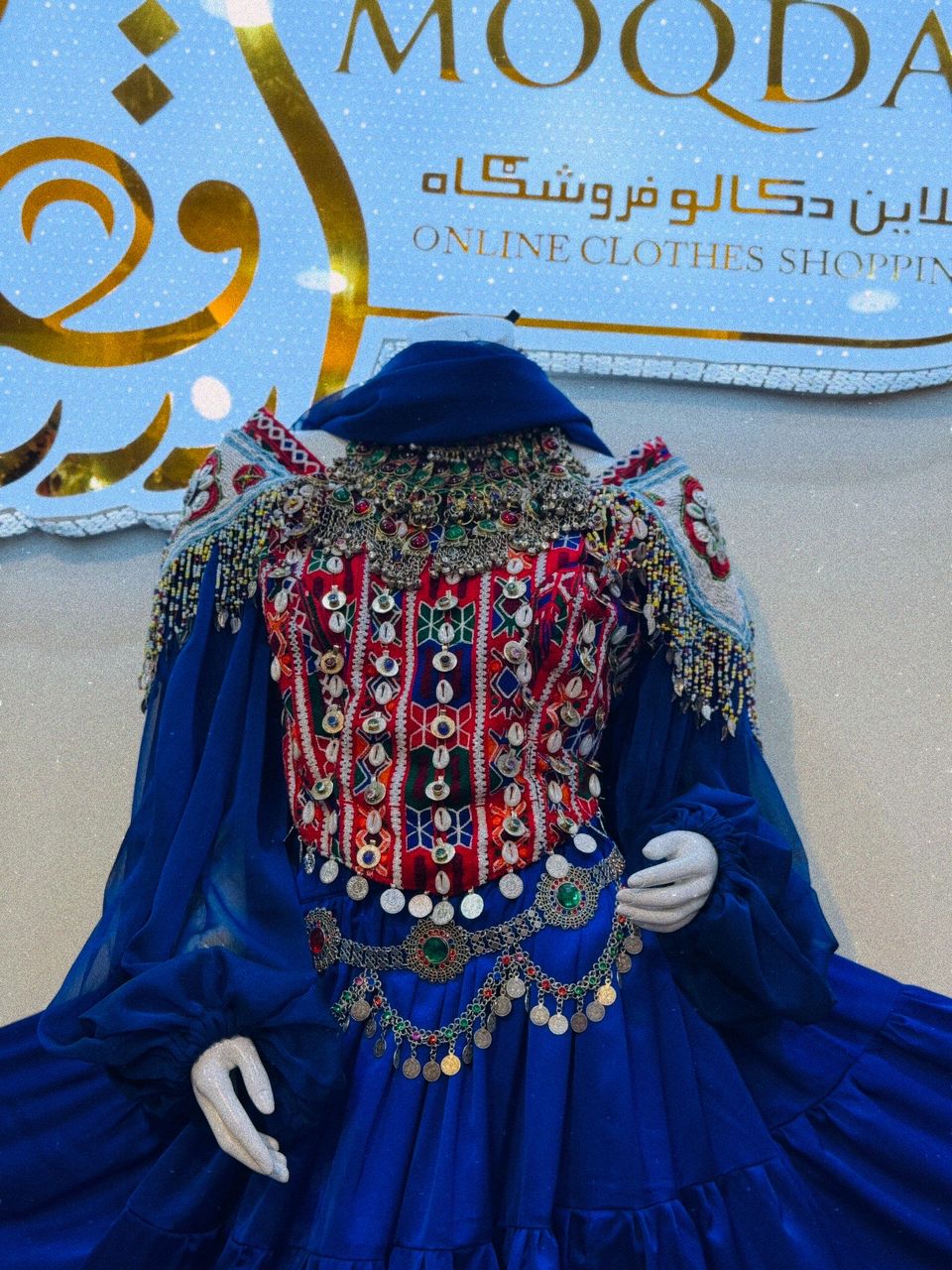 Afghan Traditional Silk Dress - Image 2