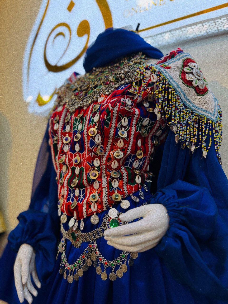 Afghan Traditional Silk Dress - Image 3