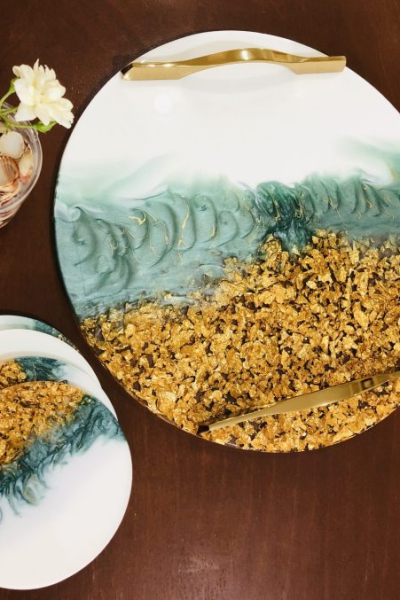 Luxury Handmade Resin Serving Set