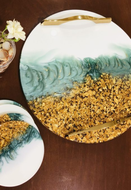 Luxury Handmade Resin Serving Set