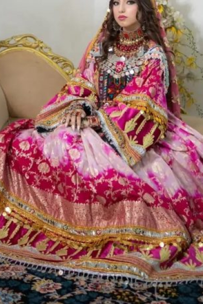 Women’s Banaras Dress with Hand-Embroidered Cherma and Colorfast Original Coins