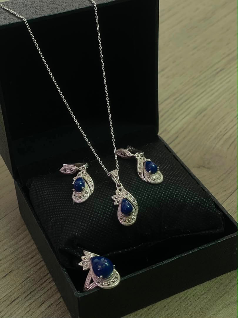 Blue Stone Jewelry Set - Image 2