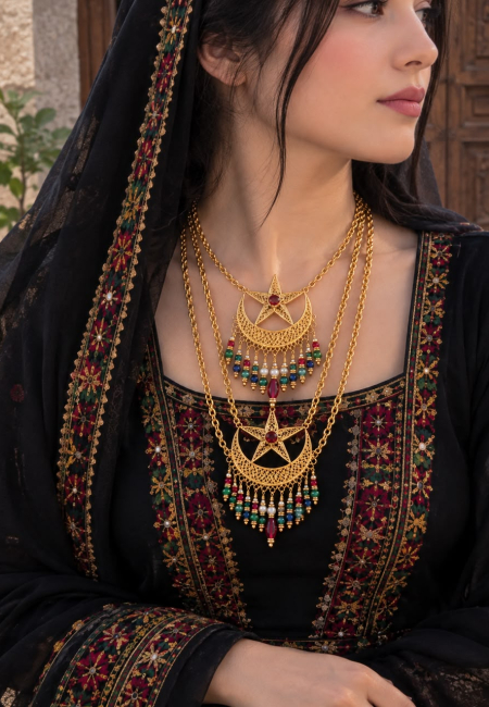Handmade Thai Silver Necklace & Locket Set