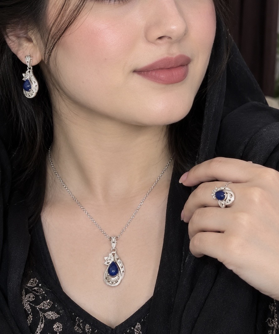 Blue Stone Jewelry Set