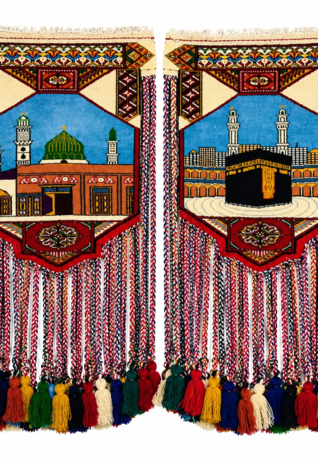 Kaaba and Medina Decorative Carpet Wall Hanging