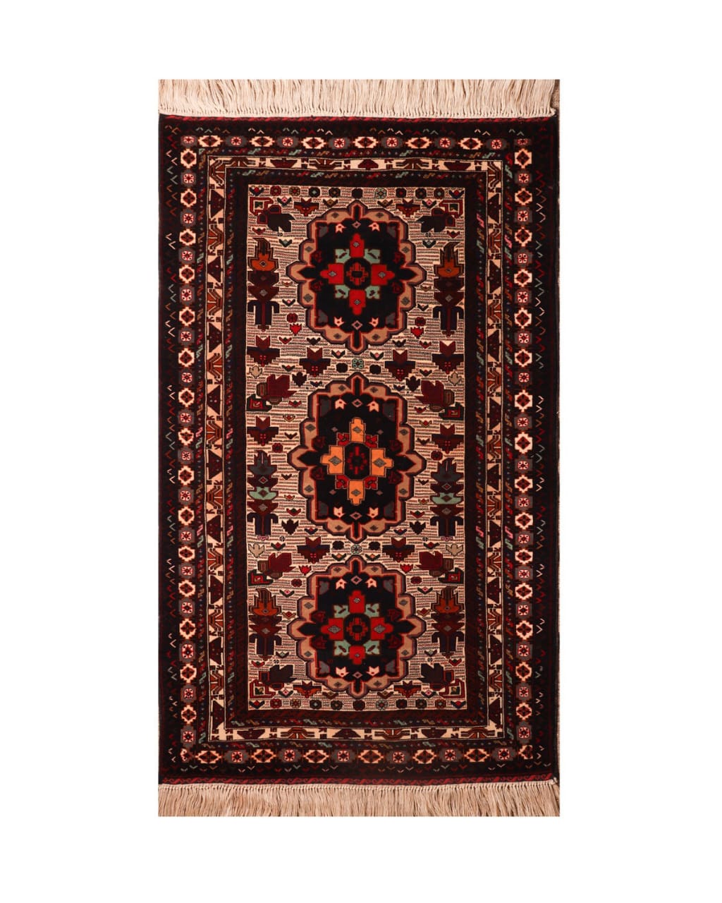 Handwoven Afghan Turkmen Kurki Rug